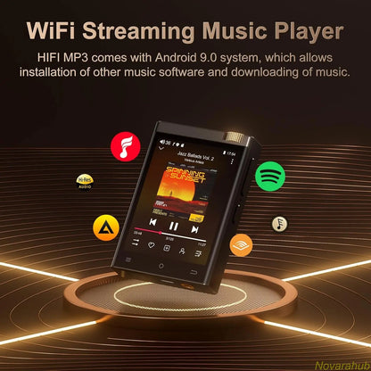 MP3 Player with Bluetooth and Wi-Fi, Lossless DSD High-Resolution Portable Digital Audio Music Player with 64GB Memory Card, Supports up to 1TB Storage, Portable Players
