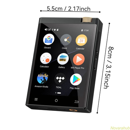 MP3 Player with Bluetooth and Wi-Fi, Lossless DSD High-Resolution Portable Digital Audio Music Player with 64GB Memory Card, Supports up to 1TB Storage, Portable Players