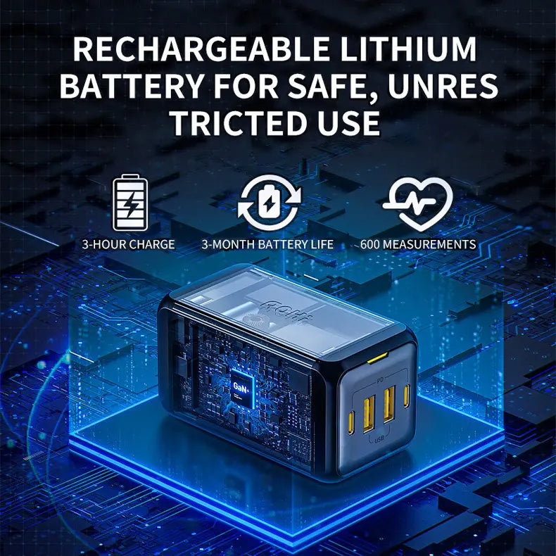 【New Upgraded】Rechargeable Wrist Blood Pressure with LED Touch Screen, Voice Broadcast & 99x2 Memory — Accurate Home BP Tracking Made Simple,Suitable 5.3 - 7.6 inches