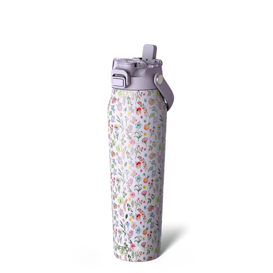 Dual Function lid Water Bottle - Stainless Steel - Double Wall Insulated