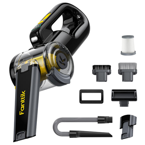 Cordless Car Vacuum, 17000Pa Handheld Vacuum Suction Power, Smart LED Display, Portable for Car Home Pet (Deluxe with Flexible Hose&Pet Brush)