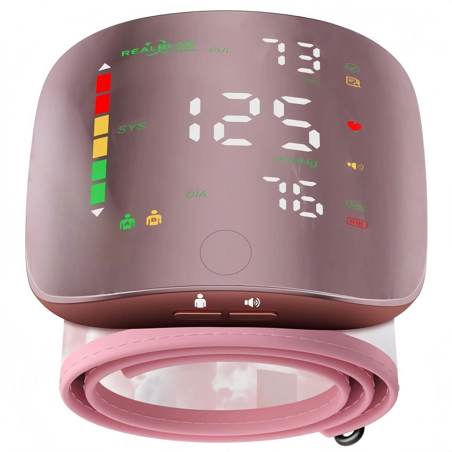 【New Upgraded】Rechargeable Wrist Blood Pressure with LED Touch Screen, Voice Broadcast & 99x2 Memory — Accurate Home BP Tracking Made Simple,Suitable 5.3 - 7.6 inches